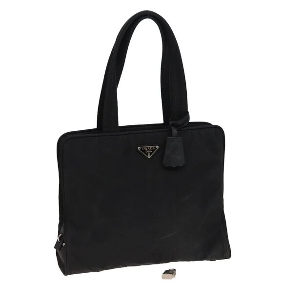 PRADA Tote Bag Nylon Black Auth 81168 - Picture 1 of 16